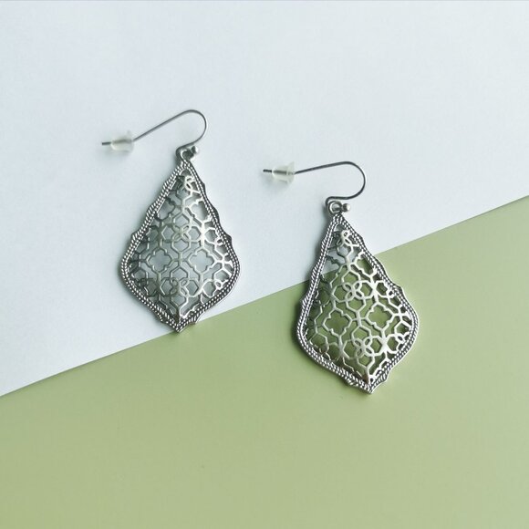 Kendra Scott Addie Filigree Mix Earrings - Silver - Picture 2 of 4